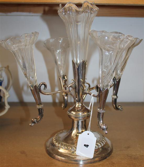 Plated five-vase epergne